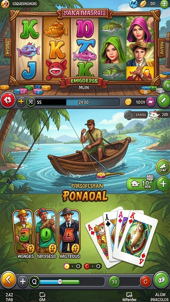 Ilustrasi menampilkan pilihan game yang beragam dan menyenangkan.