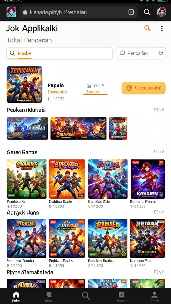 Tampilan antarmuka aplikasi yang user-friendly.