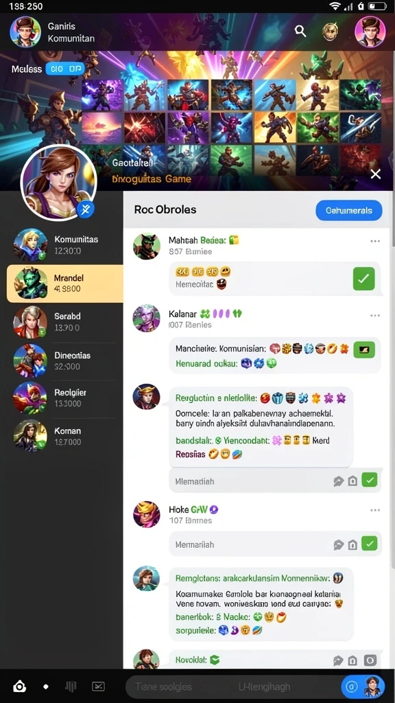 Screenshot memperlihatkan suasana pesta virtual yang ceria.