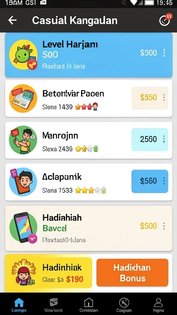 Fitur mode permainan kompetitif yang seru.