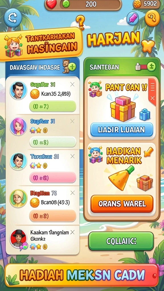 Screenshot memperlihatkan fitur kolaborasi dengan teman-teman.