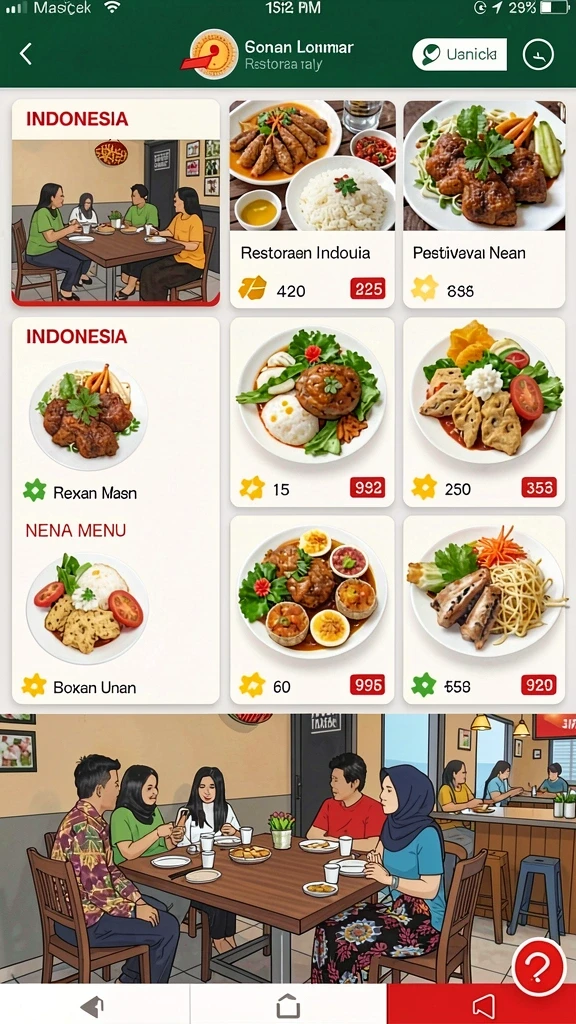 Tampilan antarmuka menarik dan user-friendly.