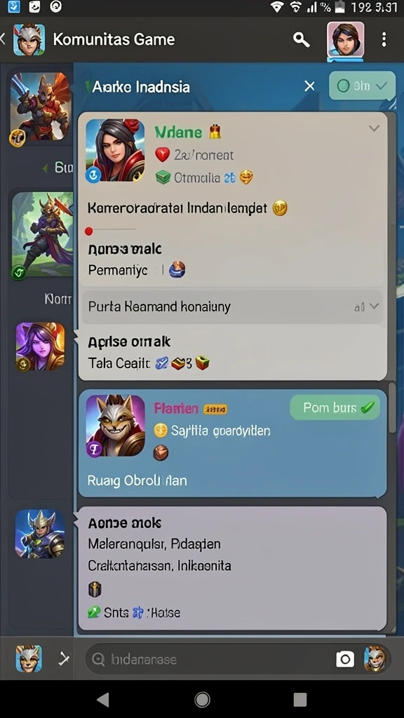 Fitur sosial untuk berinteraksi dengan pemain lain.