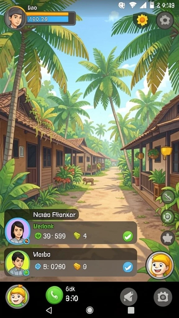 Gambaran visual dari salah satu level yang menantang.