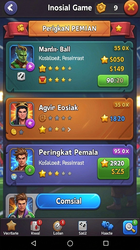 Screenshot 3: Berbagai karakter unik dalam permainan.