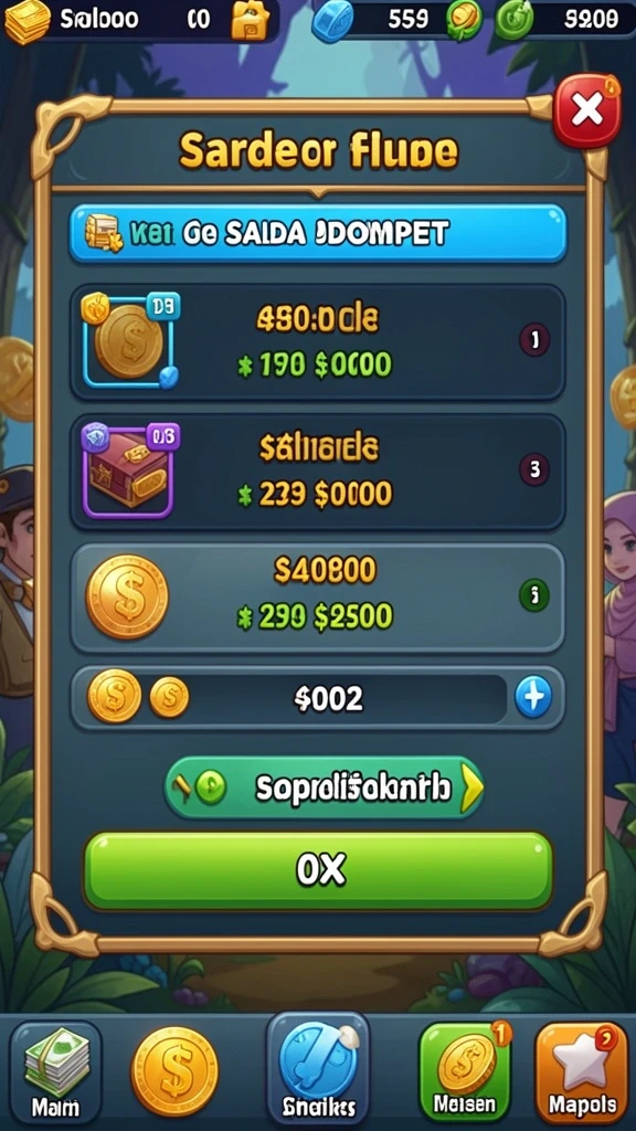 Screenshot menunjukkan level menantang yang harus diselesaikan.