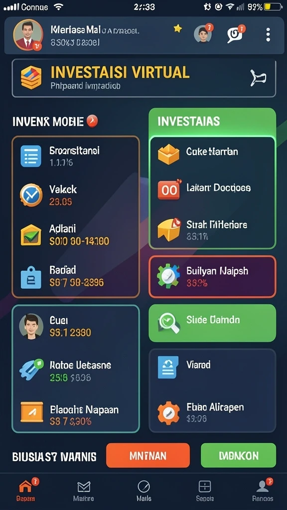 Tampilan level yang berwarna-warni dan menantang.