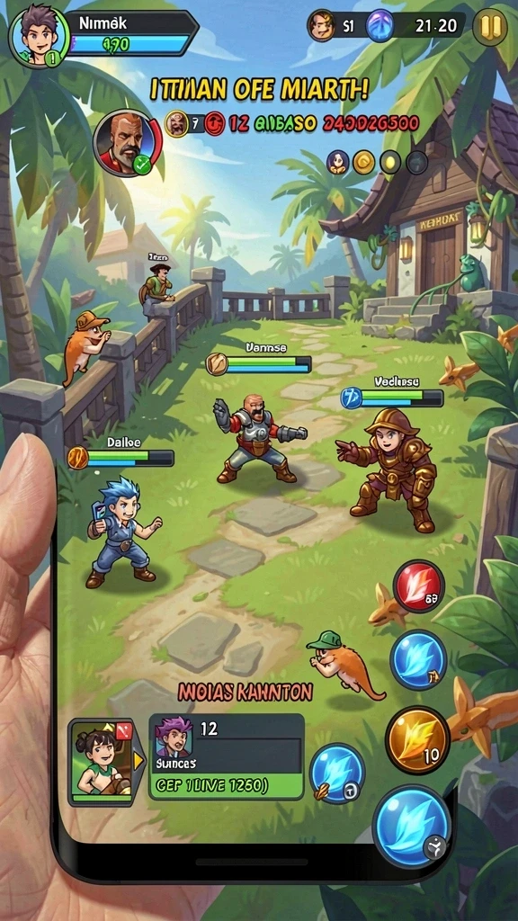 Screenshot menunjukkan antarmuka utama yang cerah dan interaktif.