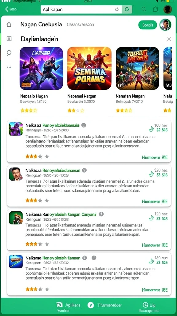 Antarmuka pengguna yang menarik perhatian.