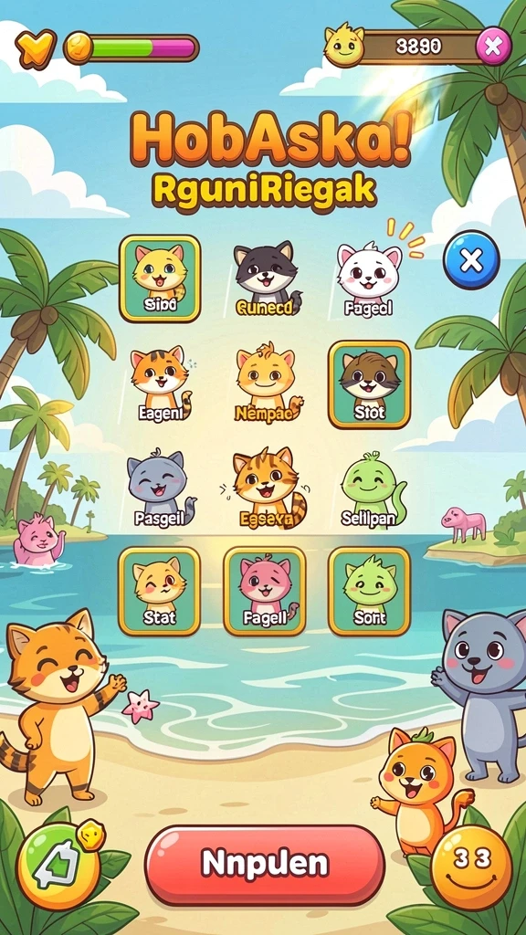 Berbagai pilihan permainan slot yang tersedia.