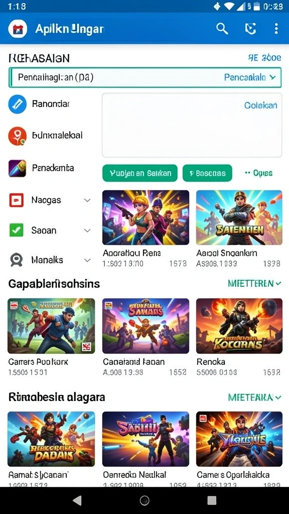 Screenshot menunjukkan antarmuka permainan yang menarik.