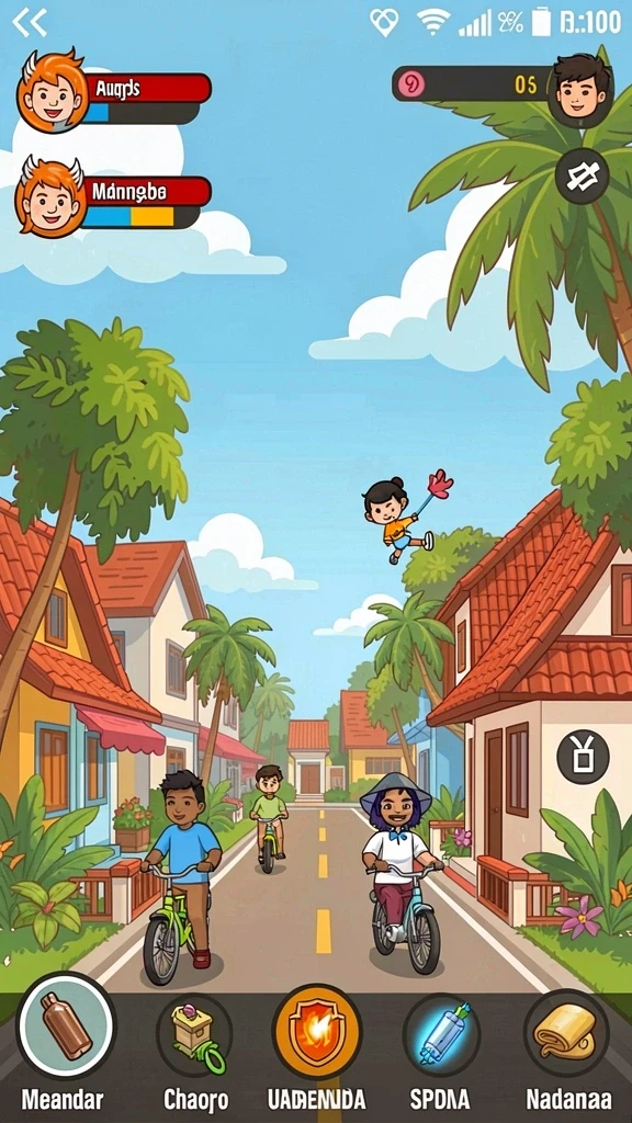 Tangkapan layar menunjukkan mode multiplayer dengan teman.