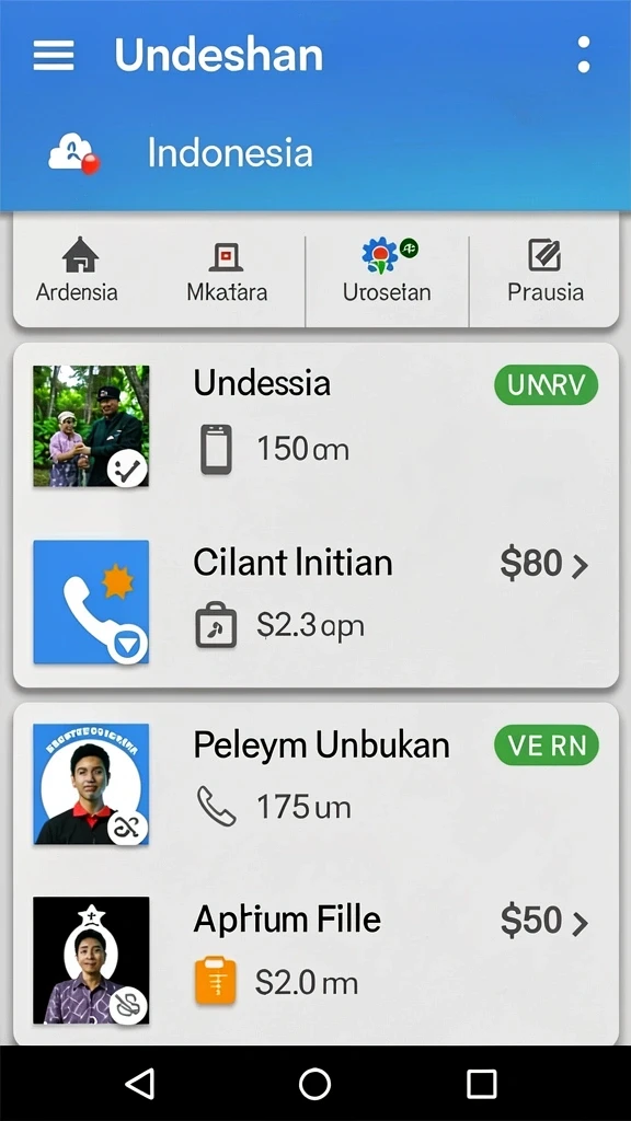 Tampilan menu utama yang menarik dan mudah dinavigasi.